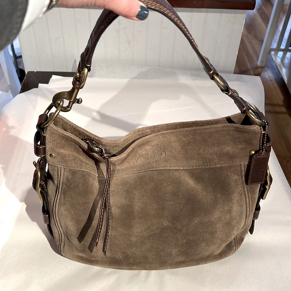 Coach Suede Zoe Satchel